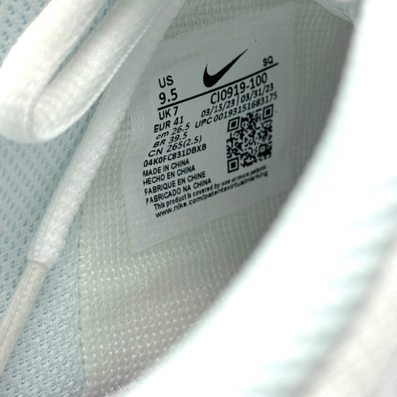 Nike Air Force 1 Womens AF1 Shadow Triple White Shoes Sz 9.5 New CI0919-100 - Picture 5 of 11